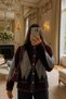 Bordeaux Diamond Pattern Bearded Buttoned Cozy Knit Cardigan