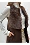 Women's Fur Detailed Cashmere Vest - 3