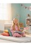 Girl's Fleece-Lined 100% Cotton Pink Ballerina Printed Pajama Set - 3