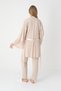 Women's Beige Lace Detailed Special Design Long Sleeve Maternity Pajama Set 3-Piece Set - 6