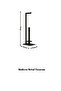 Metal Pedestal Toilet Roll Holder Modern Bathroom Wc Accessory with Spare Roll Holder - 2