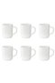 Set 6 cani opal alb, 300 ml