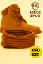 150 cm Brown Round Shoelaces – Corded Fabric , Durable, 100% Domestic Production Shoelace Thread