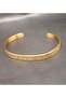 Gold Color Ayetel Kursi Prayer Written Steel Bracelet - 2