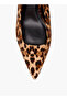 Women Animal Print Kitten Heel Slingback Shoes - 4