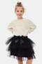 Girl's Layered Tulle Tutu Skirt with Bow Detail