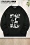 Unisex One Piece''We'Re Going to the New World'' Printed Oversized Crew Neck Sweatshirt