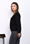 Black Crew Neck Three Thread Sweat - 4