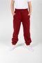 Unisex Children's Burgundy Tracksuit Bottom with Elastic at the Legs, 3-Strand Cord, Fleece-Lined Lin Tracksuit Bottom - 2