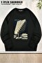 Unisex Molchat Doma Etazhi Stairs Printed Oversized Crew Neck Sweatshirt