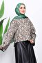 Green Ethnic Patterned Short Jacket - 3