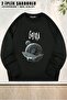 Unisex Mars to Sirius V2 Gojira Printed Oversized Crew Neck Sweatshirt