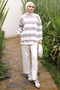 Gray Crew Neck Three Thread Sweat - 3