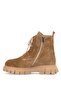 Elit Dravelle Women's Genuine Suede Leather Classic Boots Camel - 3