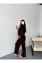 Women's Soft Textured Sweater Pants Knitwear Set - 5