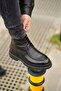 Pedro black men's leather shoes - 4
