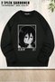 Unisex Attack on Titan Mikasa Ackermann Anime Printed Oversized Crew Neck Sweatshirt
