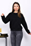 Black Crew Neck Three Thread Sweat