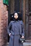 Suede Skirt Suit with Pocket Detail - 3