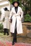 Cream Sleeves Knit Detailed Angora Coat