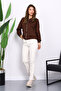 Brown Zippered Scuba Short Jacket - 2