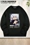 Unisex Jujutsu Kaisen Satoru Gojoo Printed Oversized Crew Neck Sweatshirt