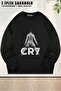 Unisex Stance Football Cr7 Cristiano Ronaldo Printed Oversized Crew Neck Sweatshirt