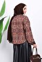 Brown Ethnic Patterned Short Jacket - 4