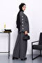 Anthracite Tunic Trouser Suit with Cuff Detail - 4