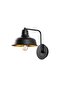 Modern Metal Plated Single Sconce with Tufts Black, Industrial Decorative Wall Lamp Memati-181Black - 2