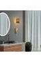 Lumora Modern Cylinder Fabric Lampshade Sconce Brown Gold Body, Luxury Wall Lamp Lumora-15338 - 2
