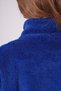 Women's Cobalt Dark Blue Mock Neck Thick Plush Zipper Vest 24Kylkk215 - 5