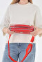 4-Zipper Casual Red Shoulder Bag - 6