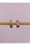 Gold, Stone, Hexagonal Shape Minimalist Xuping Earrings - 5