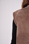Women's Mink Plush Soft Zippered Hooded Vest 22Kylkpelo - 3