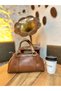 Soft Faux Leather Women's Hand and Shoulder Bag with Long Cross Shoulder Strap and Ring Detail
