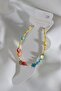 Yellow Beaded Butterfly Tip Colored Anklet - 2