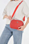 4-Zipper Casual Red Shoulder Bag