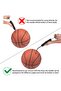 10" Portable Hand Air Pump Inflator Kit with Needle, Nozzle & Hose - 3