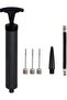 10" Portable Hand Air Pump Inflator Kit with Needle, Nozzle & Hose