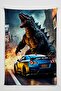 Gamer Wall Covering – Car Themed, High-Quality Fabric, Tapestry Wall Carpet - 2