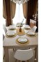 6 Pieces Placemat+Runner Set American Service Jute Gold Runner Placemat Set