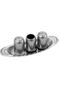 Stainless Steel 3-Piece Restaurant Set – Salt Shaker, Pepper Shaker, and Toothpick Holder Set with Plate - 4