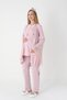 Women's Powder Lace Detailed Special Design Long Sleeve Maternity Pajama Set 3-Piece Set - 8