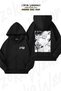 Unisex Tokyo Revengers Kazutora Hanemiya Printed Oversized Back Printed Zip Hooded Cardigan