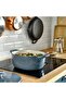 VARDAGEN Casserole with lid, enamelled cast iron, light beige/dark grey-blue, 5 l - 7