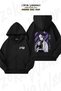 Unisex Demon Slayer Shinobu Kocho V2 Printed Oversized Back Printed Zippered Hooded Cardigan