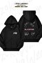 Unisex Signs Blackpink Printed Oversized Back Printed Zippered Hooded Cardigan