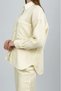 Women's Striped Cotton Shirt Pants Set Yellow - 8