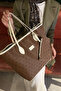 Baguette X Large Size Patterned Women's Shoulder Bag with Belt Detail - 5